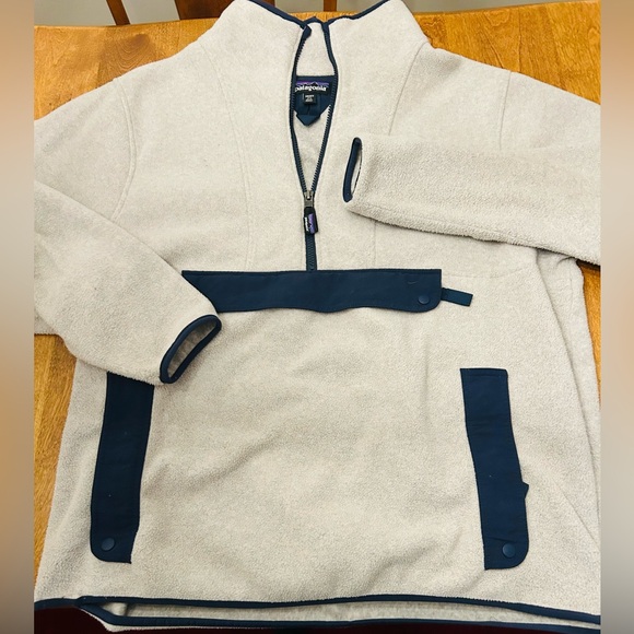PATAGONIA, unisex Synchilla® Fleece Anorak Pullover, Oatmeal, size WXL,SM, new. - Picture 2 of 15